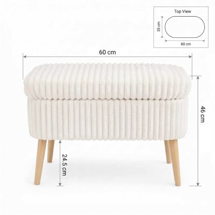 Tumba MOLIS 35x60 cm valge