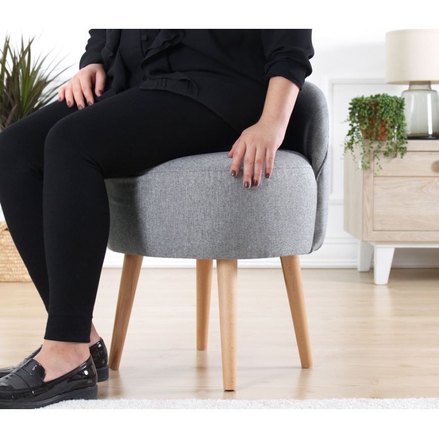 Tumba NIKI, läbimõõduga 46 cm, hall