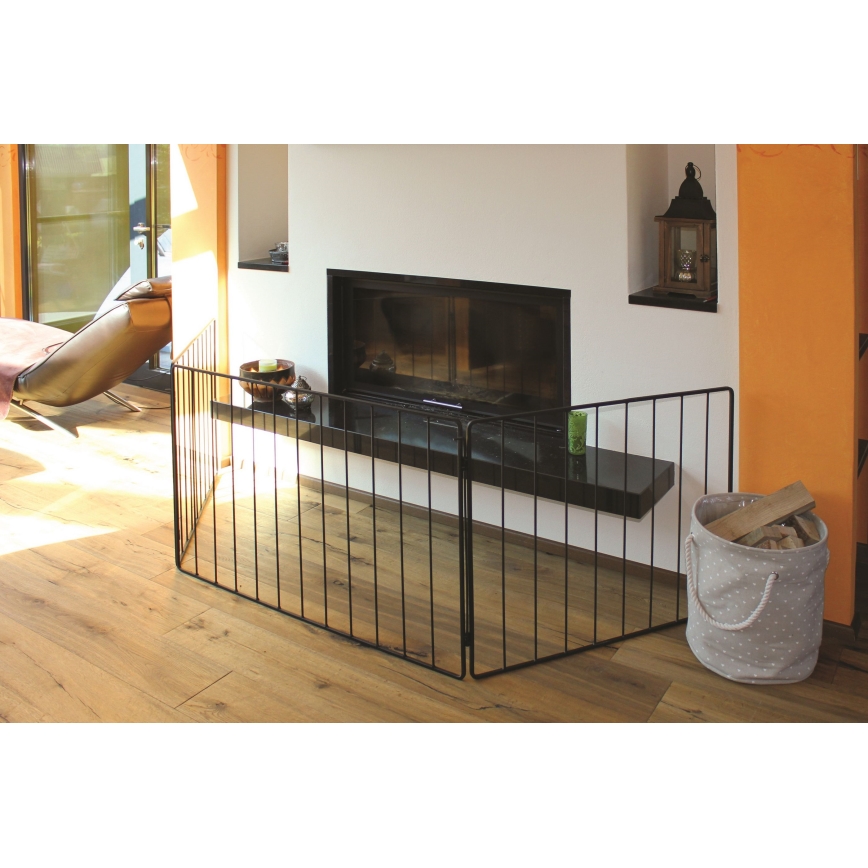 Turvapiire kaminale 74x280 cm must