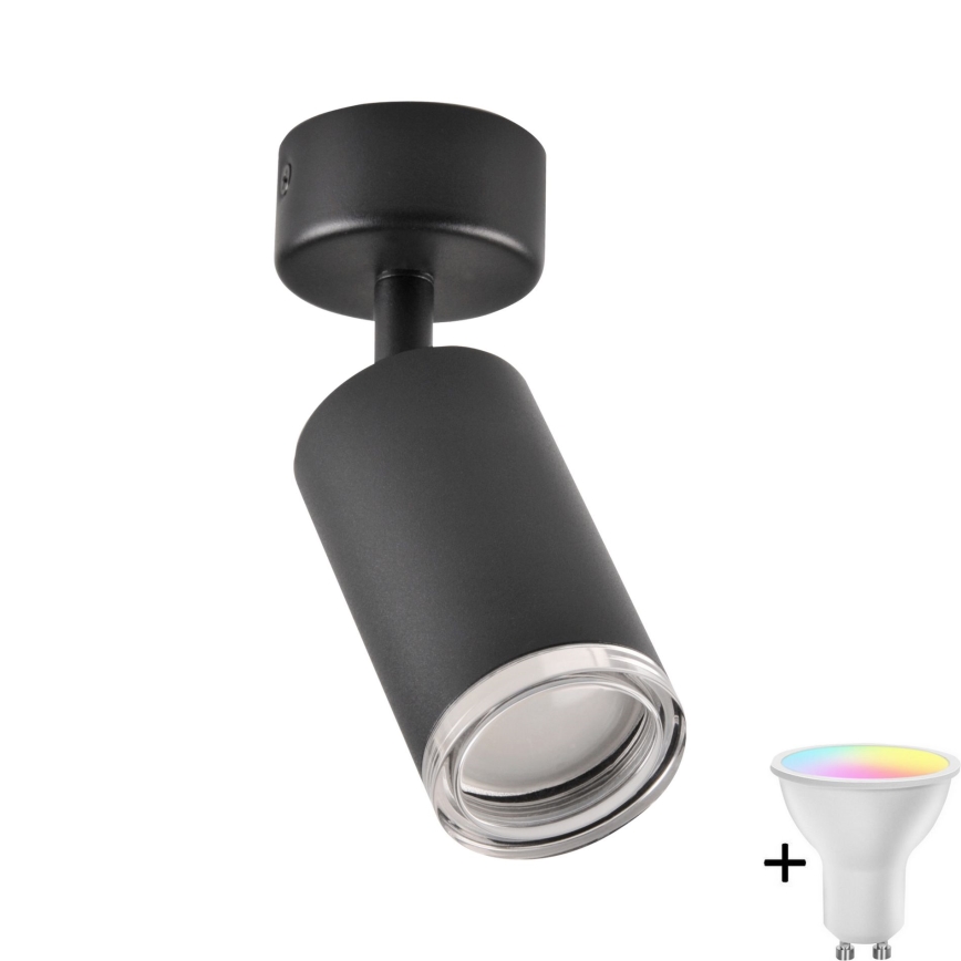 TURYN 1xGU10/6,5W/230V 2700-6500K Wi-Fi dimmable LED RGBW vannas gaismeklis melns