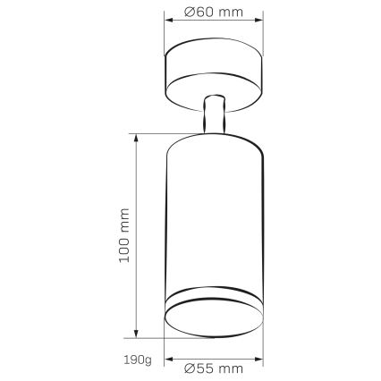 TURYN 1xGU10/6,5W/230V 2700-6500K Wi-Fi dimmable LED RGBW vannas gaismeklis melns