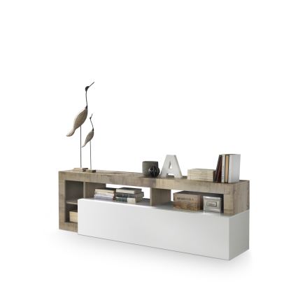 TV-kapp LENOR valge/pruun