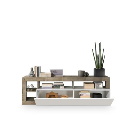 TV-kapp LENOR valge/pruun