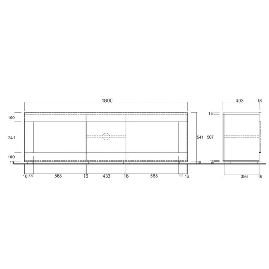 TV-kapp NERILA valge