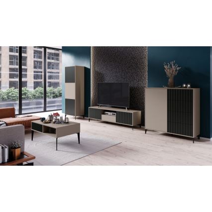 TV-laud sahtliga RONJA taupe/must