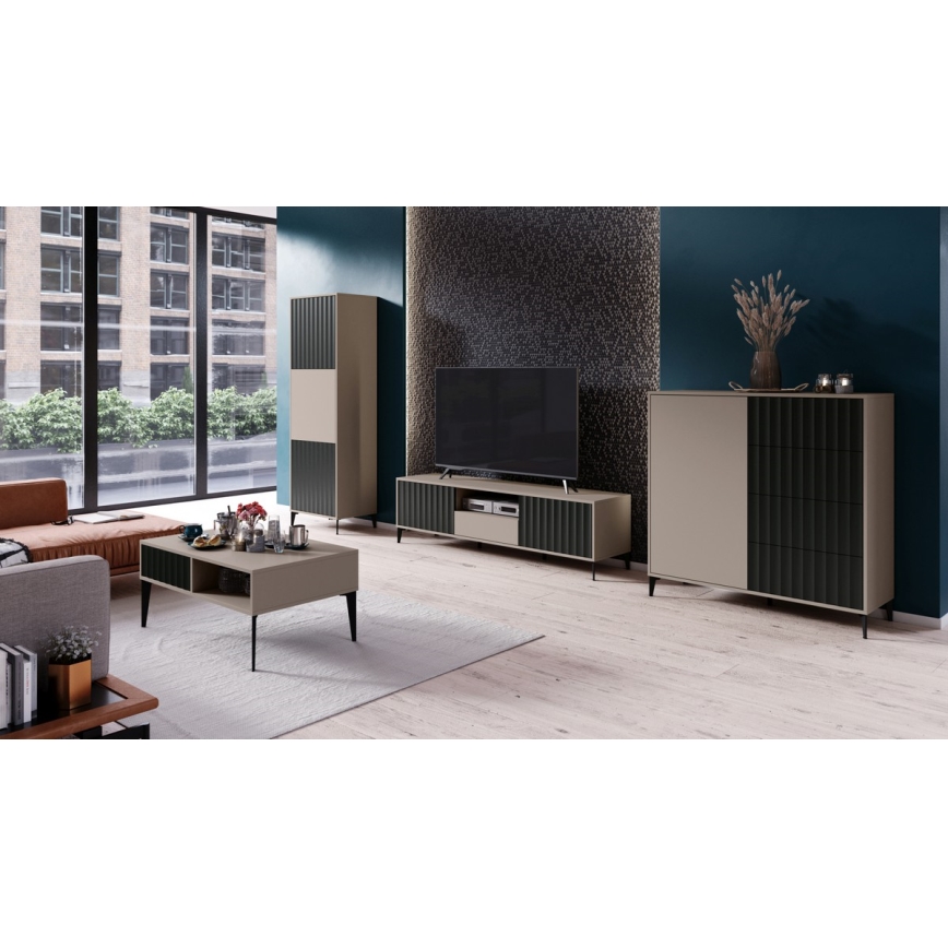 TV-laud sahtliga RONJA taupe/must