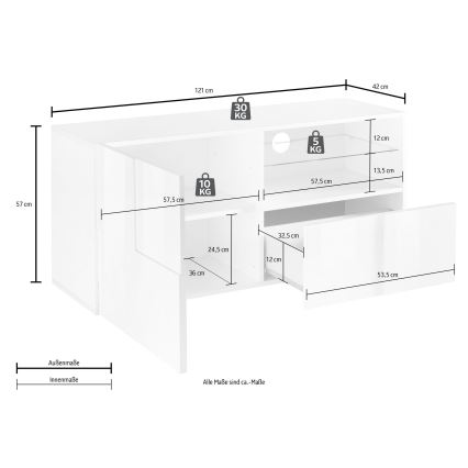 TV-laud SERIAN Sonoma-tamm