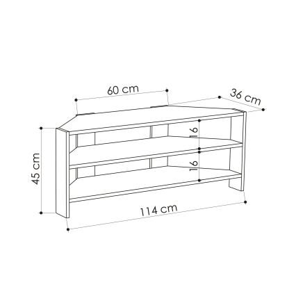 TV laud THALES 45x114 cm tamm