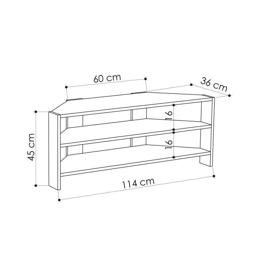 TV laud THALES 45x114 cm tamm