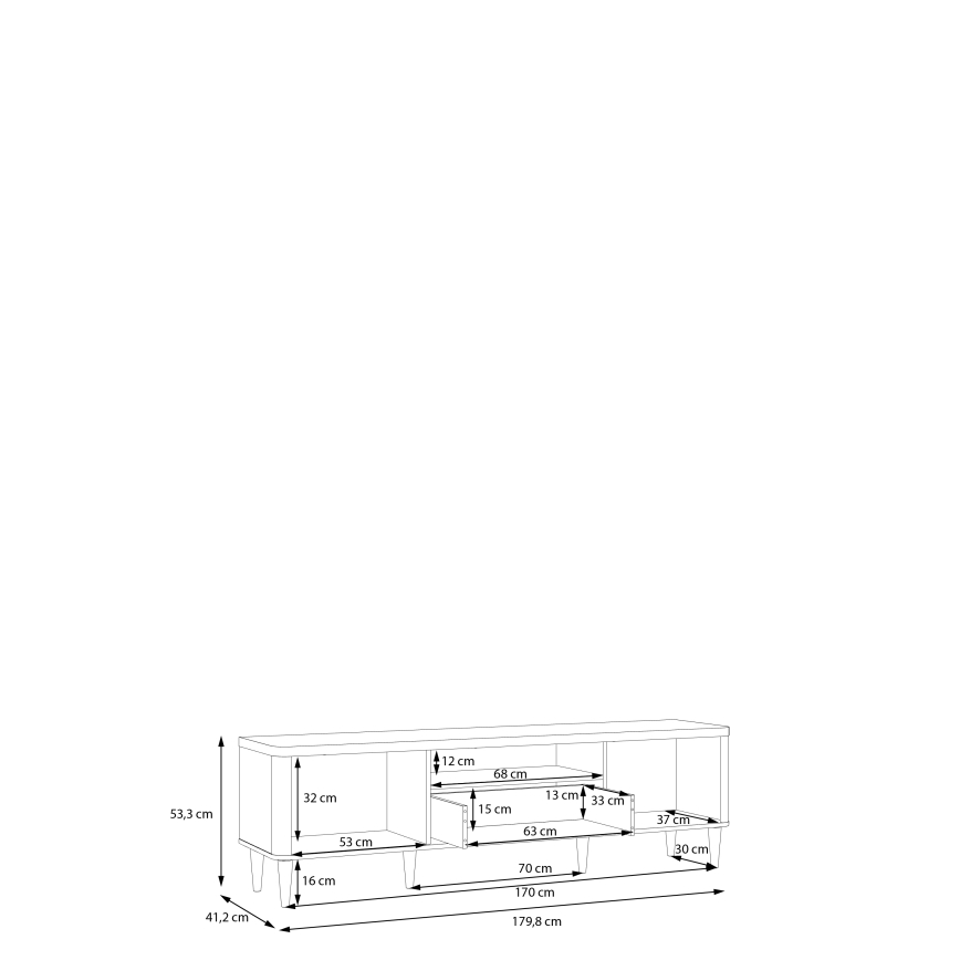 TV-laud VIRO pruun/beež