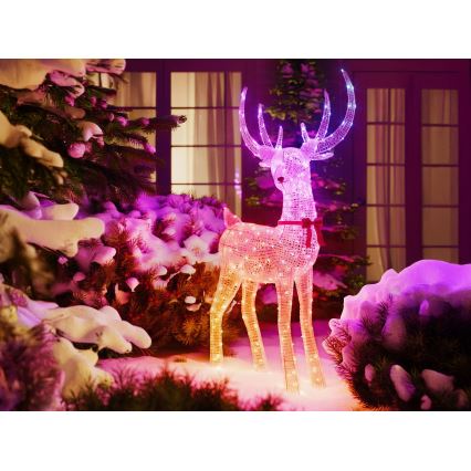 Twinkly - LED RGBW hämardatav väljas kasutatav jõulupõder REINGEERS 250xLED IP44 Wi-Fi