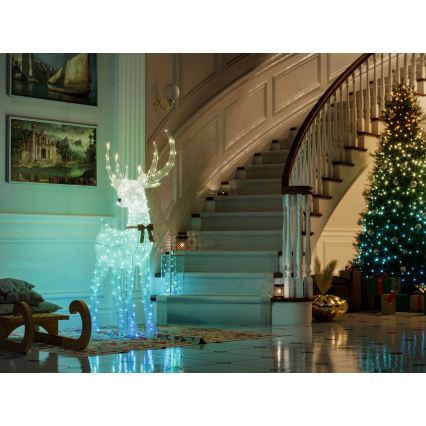 Twinkly - LED RGBW hämardatav väljas kasutatav jõulupõder REINGEERS 250xLED IP44 Wi-Fi
