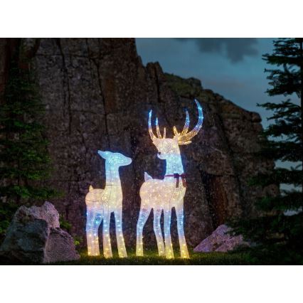 Twinkly - LED RGBW hämardatav väljas kasutatav jõulupõder REINGEERS 250xLED IP44 Wi-Fi
