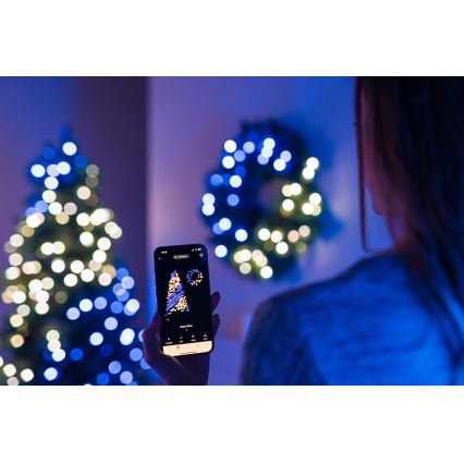 Twinkly - LED RGB Hämardatav Jõulupärg 50xLED d. 60 cm Wi-Fi