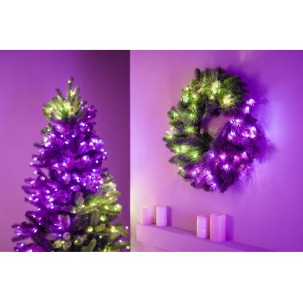 Twinkly - LED RGB Hämardatav Jõulupärg 50xLED d. 60 cm Wi-Fi
