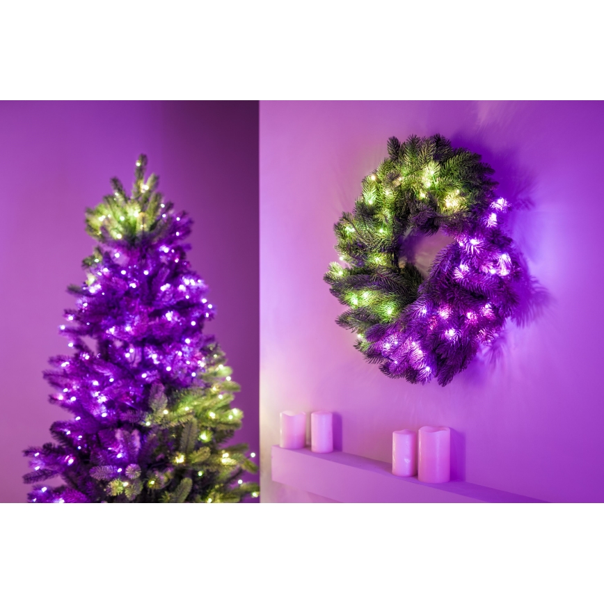 Twinkly - LED RGB Hämardatav Jõulupärg 50xLED d. 60 cm Wi-Fi