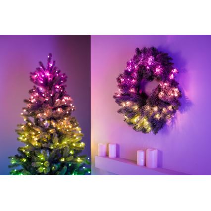 Twinkly - LED RGB Hämardatav Jõulupärg 50xLED d. 60 cm Wi-Fi