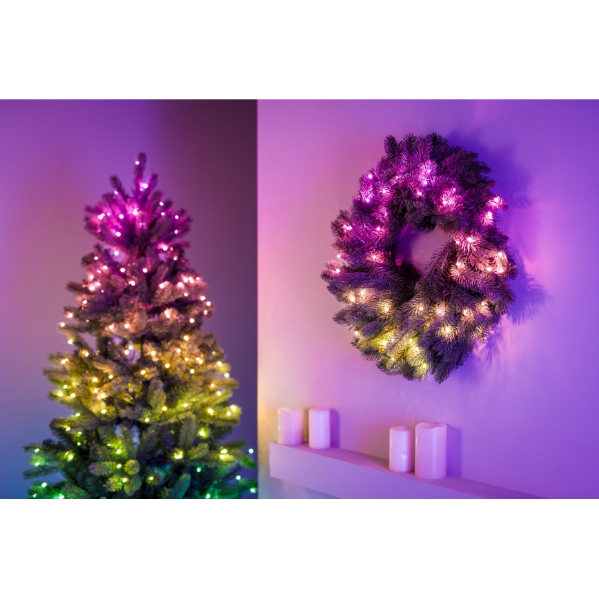 Twinkly - LED RGB Hämardatav Jõulupärg 50xLED d. 60 cm Wi-Fi