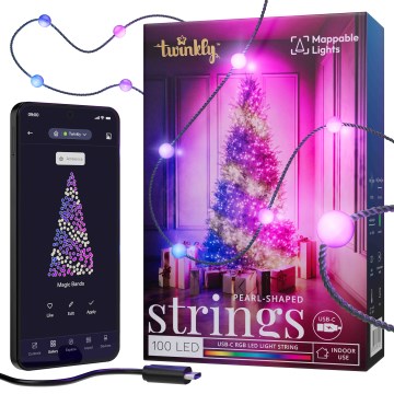 Twinkly - LED RGB Hämardatav jõuluteemaline valguskett CANDIES 100xLED 8 m USB Wi-Fi