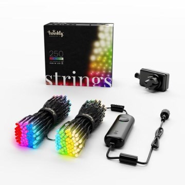 Twinkly - LED RGB Väli jõuluteemaline valguskett STRINGS 250xLED 23.5 m IP44 Wi-Fi