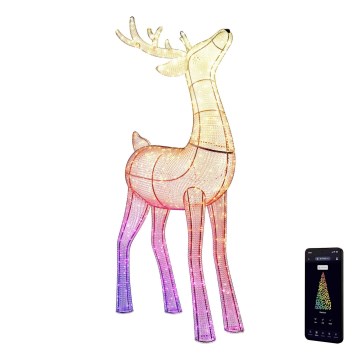 Twinkly - LED RGBW Hämardatav väli jõuluteemaline põhjapõder REINGEERS 240xLED IP44 Wi-Fi