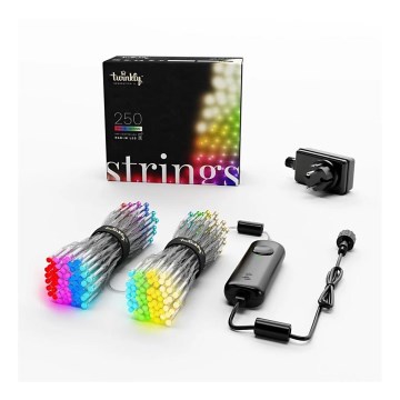 Twinkly - LED RGBW Hämardatav välistingimustes jõulukett STRINGS 250xLED 23,5m IP44 Wi-Fi