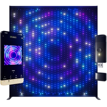 Twinkly - LED RGBW Hämardatav venkovní vánoční välisting LIGHTWALL 1120xLED 2,6x2,7 m IP44 Wi-Fi + Music Dongle