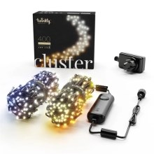 Twinkly -LED Väli jõuluteemaline valguskett CLUSTER 400xLED 9,5m IP44 Wi-Fi