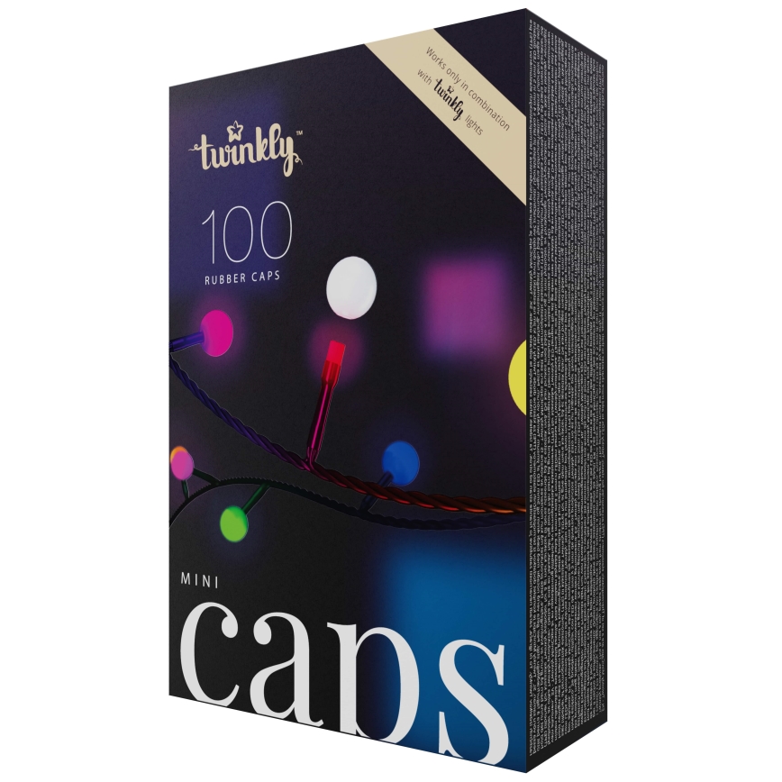 Twinkly - Dekoratiivsed silikoonist lõppotsad MINI CAPS 100 tk