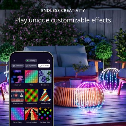 Twinkly - LED RGBW hämardatav väline dekoratsioon SPHERE 210xLED IP44 Wi-Fi