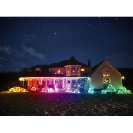 Twinkly - LED RGBW Hämardatav väli jõuluteemaline põhjapõder REINGEERS 160xLED IP44 Wi-Fi