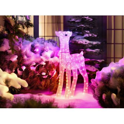 Twinkly - hämardatav RGBW LED väljas kasutatav jõulupõder REINGEERS 200xLED IP44 Wi-Fi
