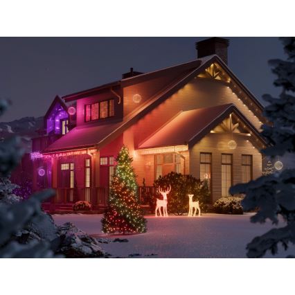 Twinkly - hämardatav RGBW LED väljas kasutatav jõulupõder REINGEERS 200xLED IP44 Wi-Fi