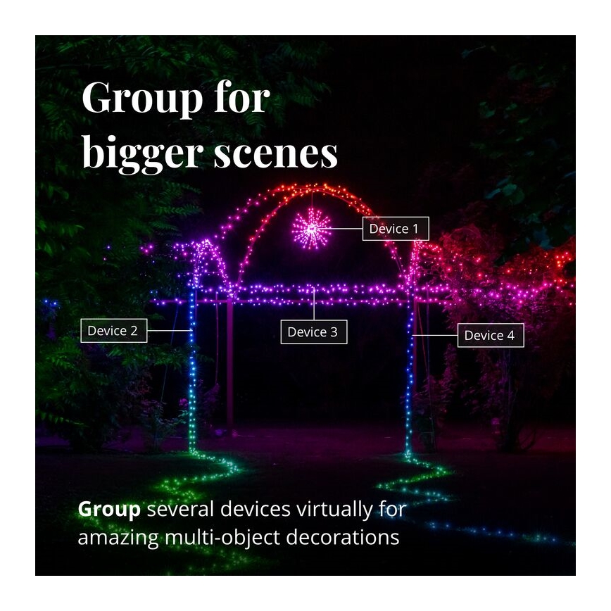 Twinkly - LED RGB Väli hämardatav jõulutäht SPRITZER 200xLED IP44 Wi-Fi