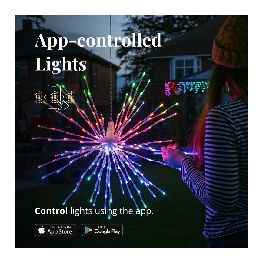 Twinkly - LED RGB Väli hämardatav jõulutäht SPRITZER 200xLED IP44 Wi-Fi