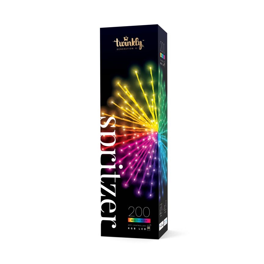 Twinkly - LED RGB Väli hämardatav jõulutäht SPRITZER 200xLED IP44 Wi-Fi