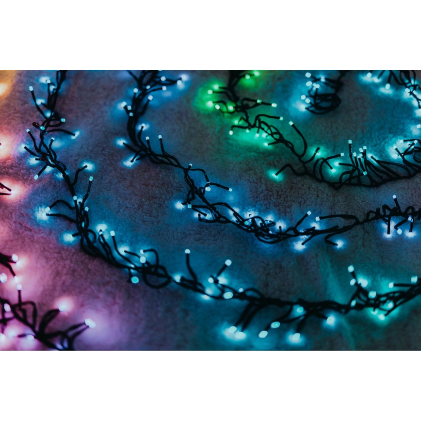 Twinkly - LED RGBW Hämardatav väli valguskett CLUSTER 400xLED 9,5m IP44 Wi-Fi