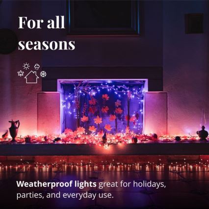 Twinkly - LED RGBW Hämardatav väli valguskett CLUSTER 400xLED 9,5m IP44 Wi-Fi