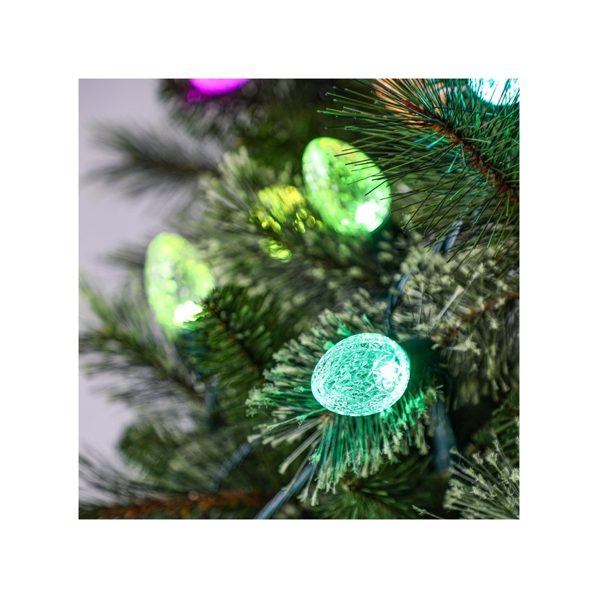 Twinkly - LED RGB Hämardatav jõuluteemaline väli valguskett FACETED 40xLED 14,5 m IP44 Wi-Fi