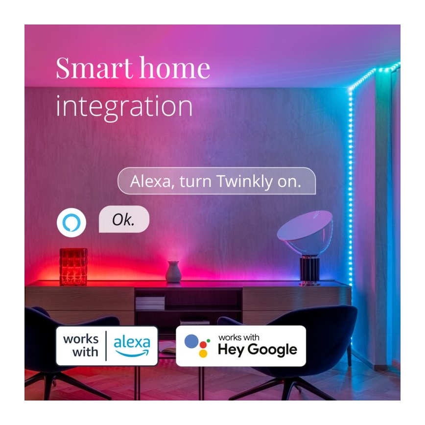 Twinkly - LED RGB Hämardatav valgusriba DOTS 60xLED 3 m Wi-Fi USB
