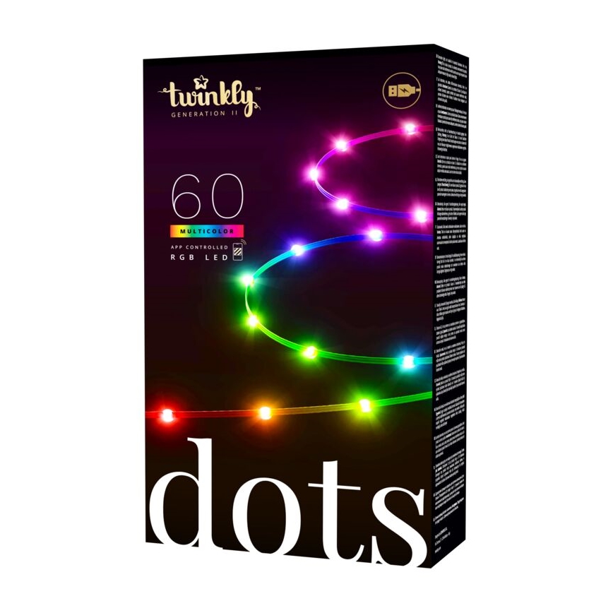 Twinkly - LED RGB Hämardatav valgusriba DOTS 60xLED 3 m Wi-Fi USB