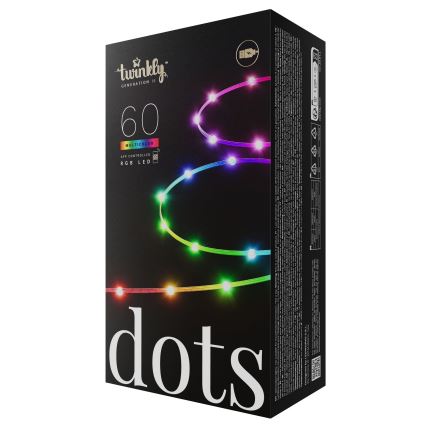 Twinkly - LED RGB hämardatav jõulutuled DOTS 60xLED 7 m USB Wi-Fi