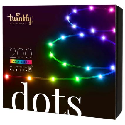 Twinkly - LED RGB Väli Hämardatav riba DOTS 200xLED 10 m IP44 WiFi