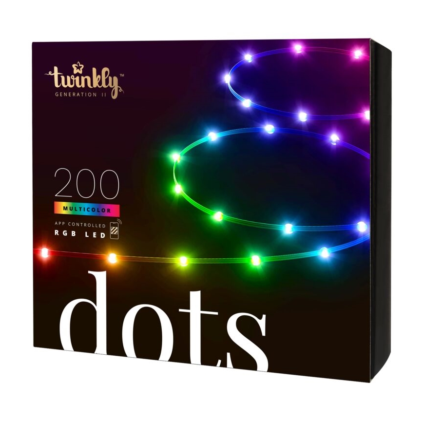 Twinkly - LED RGB Väli Hämardatav riba DOTS 200xLED 10 m IP44 WiFi