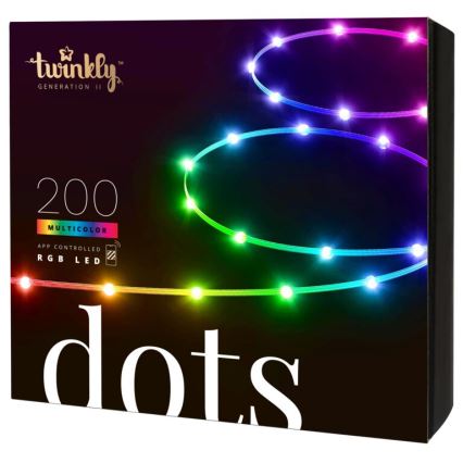 Twinkly - LED RGB Väli Hämardatav riba DOTS 200xLED 10 m IP44 Wi-Fi