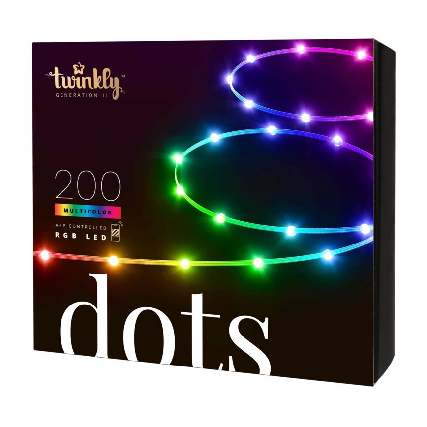 Twinkly - LED RGB Väli Hämardatav riba DOTS 200xLED 10 m IP44 Wi-Fi