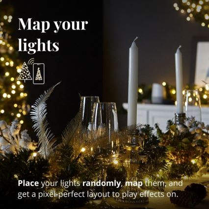 Twinkly - LED RGBW Hämardatav Jõulukaunistus PRE-LIT GARLAND 50xLED 3,15 m Wi-Fi