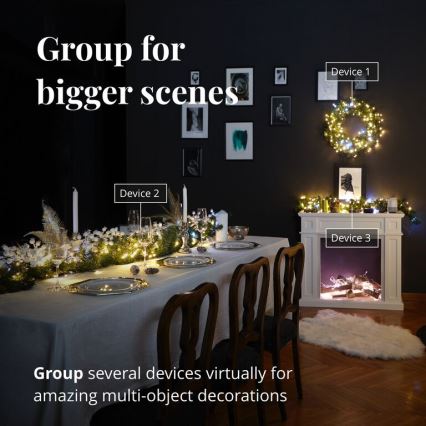 Twinkly - LED RGBW Hämardatav Jõulukaunistus PRE-LIT GARLAND 50xLED 3,15 m Wi-Fi