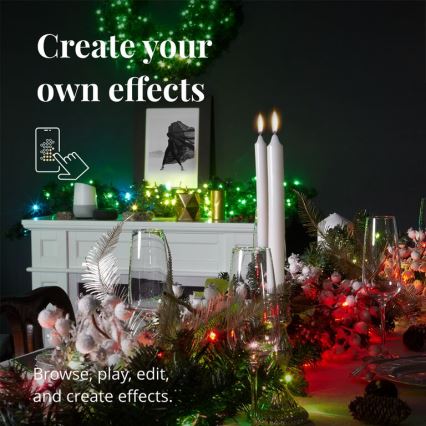 Twinkly - LED RGBW Hämardatav Jõulukaunistus PRE-LIT GARLAND 50xLED 3,15 m Wi-Fi