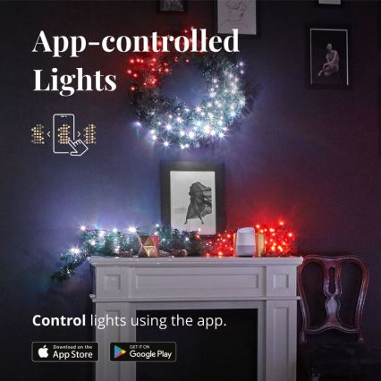 Twinkly - LED RGBW Hämardatav Jõulukaunistus PRE-LIT GARLAND 50xLED 3,15 m Wi-Fi